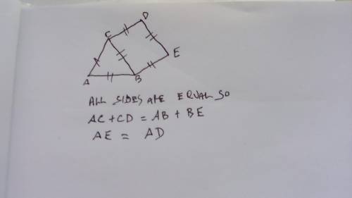 ABC is an equilateral triangle drawn on side BC of square BCDE prove that AE=AD