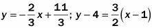 8.

a. Find a slope-intercept equation for line A.
b. Find a point-slope equation for line B.