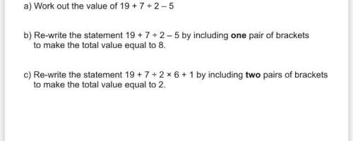 Work out the value of the following
