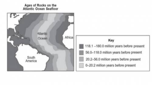 Help me identify the process that causes the pattern of rock data shown in the map.