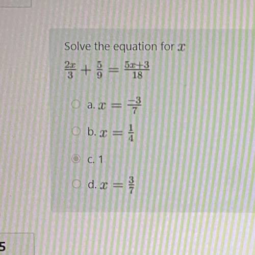 Solve equation for X