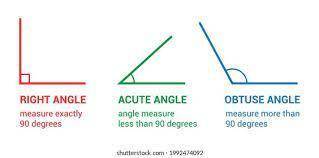 Hi there anyone can give me uses sentences for these words?

 Right angle
Acute angle
Obtuse angle