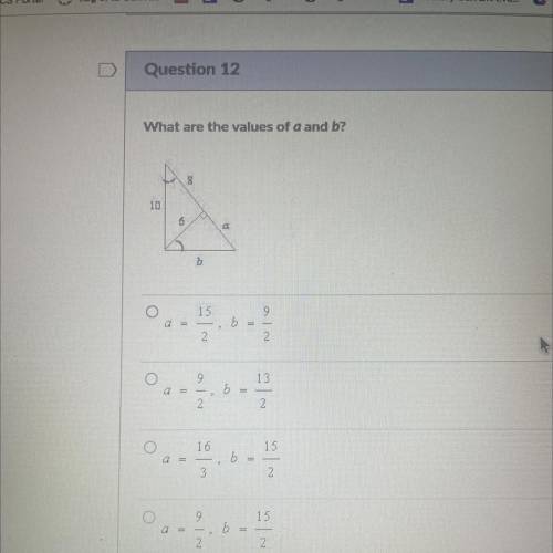 What are the values of a and b?