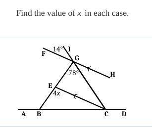Find the value of x in each case 
PLS HELP
I will award brainliest