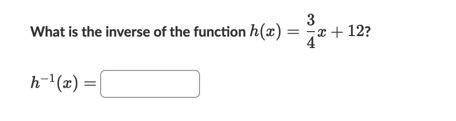 What is the inverse of the function?