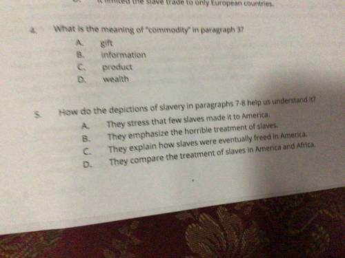 Answer correct for 4 and 5