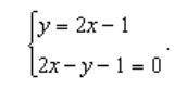 Solve:

a
This system has no solution.
b
(1, 1) and (0, 0)
c
This system has infinitely many solut