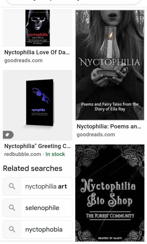 I want the names of books that talk about Nyctophilia Syndrome!!