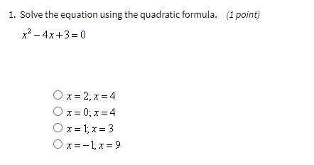 Please help algebra. quadratic formulas 
Please specify question number in your answer.......