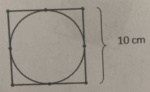 Using the figure below, find the area of the circle.