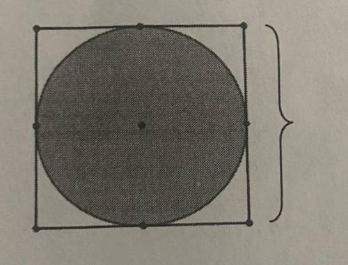 The figure shows a circle within a square. Find the

approximate circumference of the circle.
Does