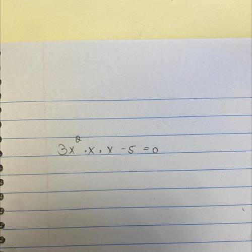 Solve for x, 3x^2 x x - 5=0