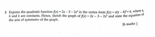 Find the vertex form and sketch the graph