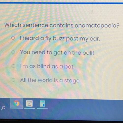 Which sentence contains onomatopoeia?
