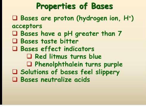 What is properties of bases