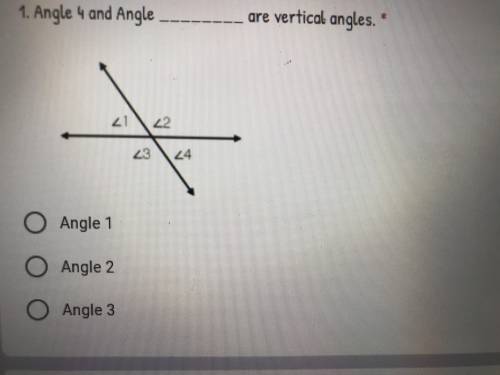 Angle 4 and angle Are vertical angles