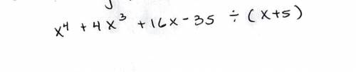 Please solve using synthetic division