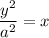 \dfrac{y^2}{a^2} = x