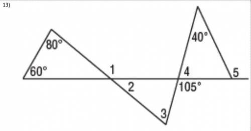 What are the values of each missing angle measurement?