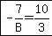 The graphs of the equations 2x - By = 7 and Ax + 3y = 10 are both the same line. Find A and B.