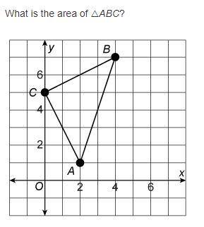 What is the area of ΔABC?
A.)20
B.)10
C.)4√5
D,)2√5