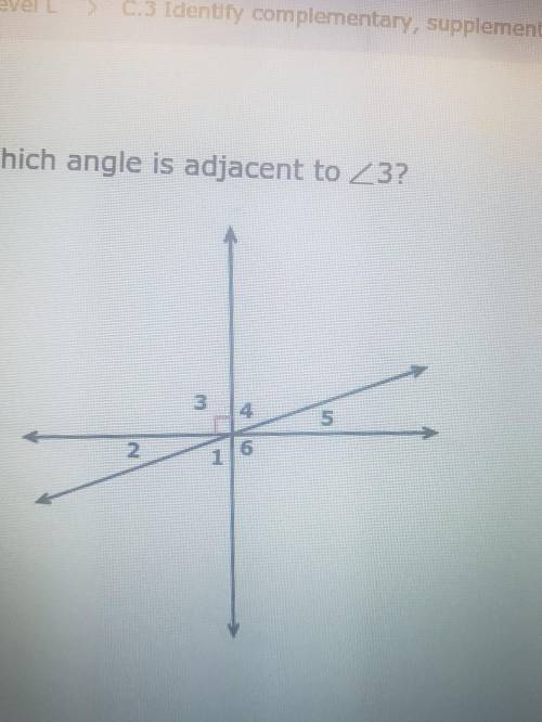 Which angle is adjacent to