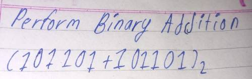 Perform binary addition (help)