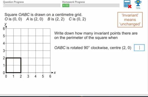 What is OABC is rotated 90 degrees clockwise , centre (2,0)?