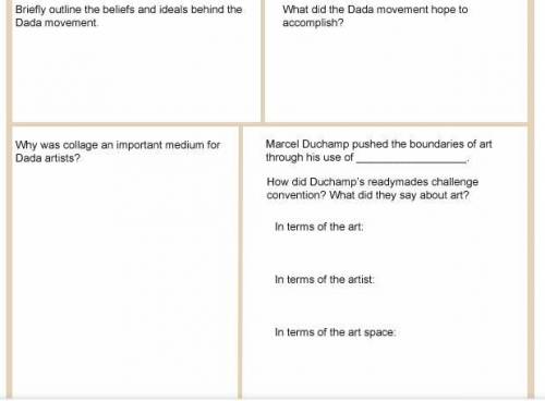 Please help answer these questions for art appreciation if you know any of them please

i will mar