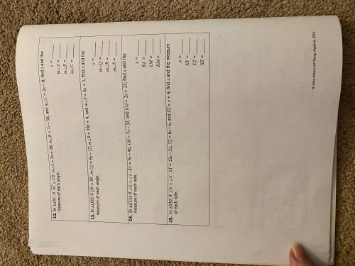 Gina Wilson all things algebra unit 4 homework 3 questions 12-15