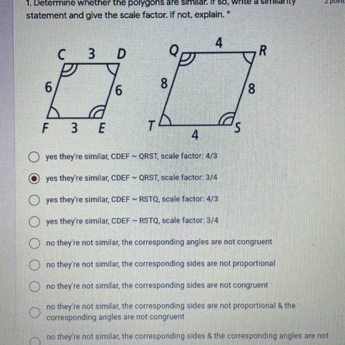 Is the answer i chose correct ?