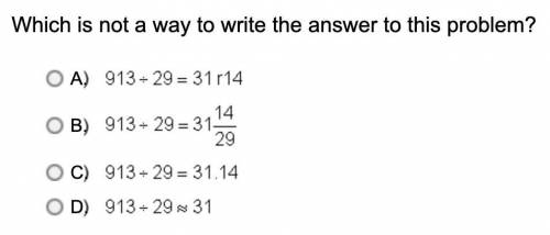 Which is not a way to write the answer to this problem?