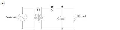 The figure shown above is the circuit diagram for a simple dc power supply. Identify the type of re