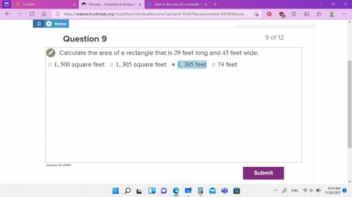 When does the area of a rectangle become squared?