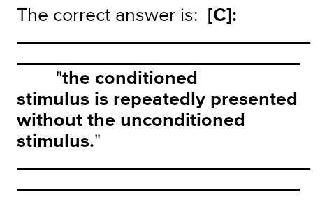 Occurs when an unconditioned stimulus does not follow a conditioned stimulus
