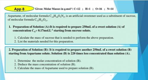 I need help in this chemistry exercise