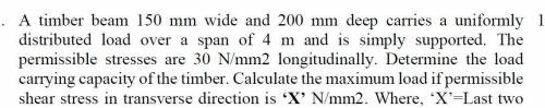 If shear stress in transverse section is 4 N/mm2how can i solve this??