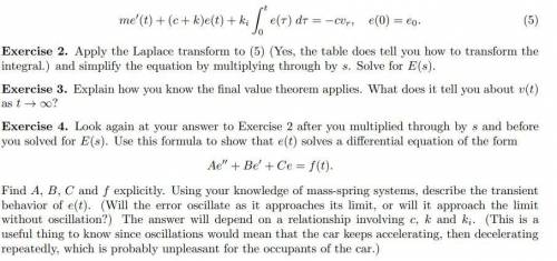 Differential Equations excercises