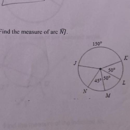 #3) Find the measure of arc N).