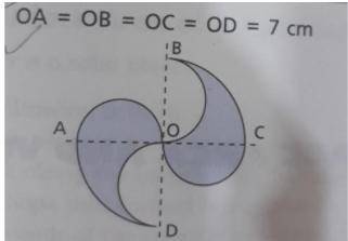 Find the area of the shaded region in each of the following.