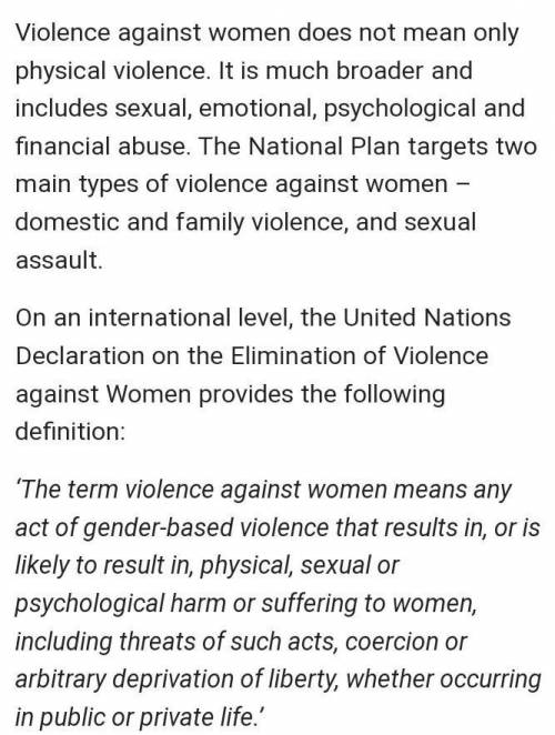 Write a speech on violence against woman