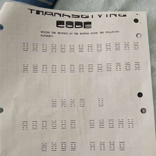 Use Morse code to decode this thanksgiving code