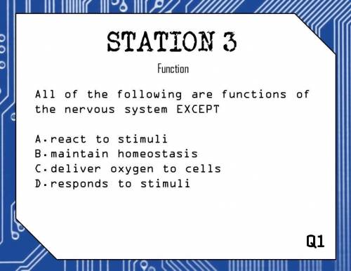 All of the following are functions of the Nervous System except for..?