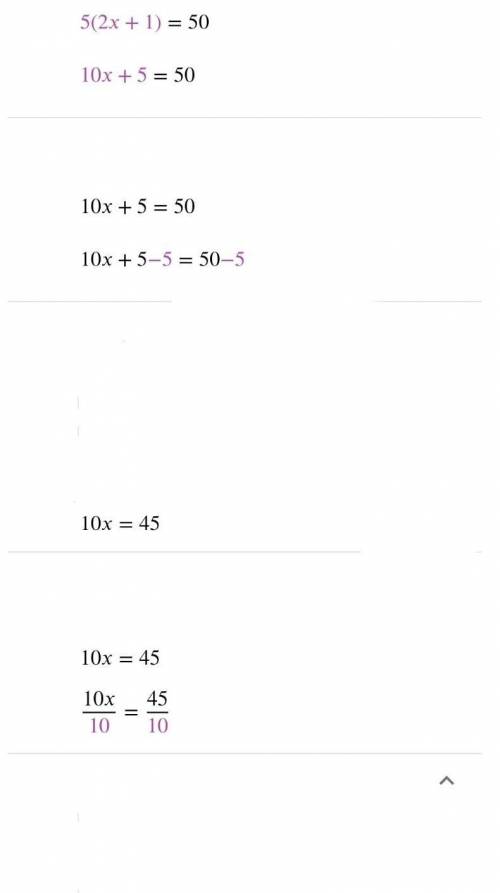 5(2x + 1) = 50
Help me plsss