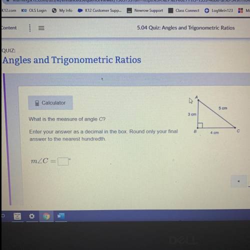 Calculator

50
30m
What is the measure of angle C?
-
B
C
Enter your answer as a decimal in the box