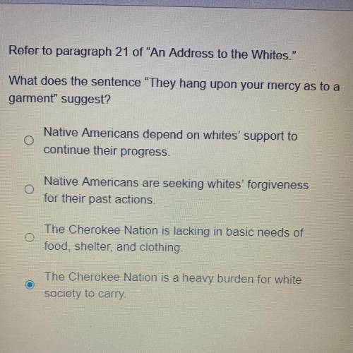 Refer to paragraph 21 of An Address to the Whites.

What does the sentence They hang upon your