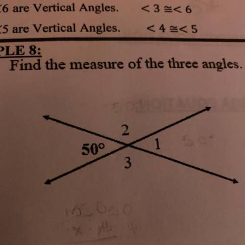 EXAMPLE 8:
Find the measure of the three angles.
