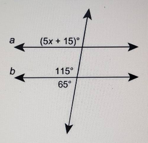 For what value of x is line a parallel to line b? X= □ . ( Will Mark Brainliest)