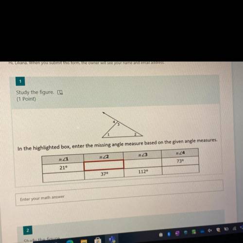 (Will give BRAINLIST to best answer)

What’s the missing angle measure based on the given Angle me