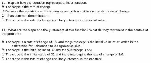 Both question 10 and 11. (I need help, this is a test grade.)